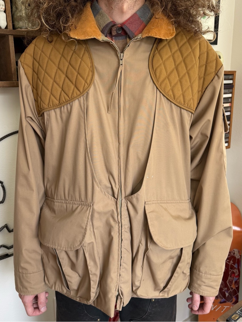 Vintage 90s Tan Bird Hunting Jacket Gamehide ~ Size Large